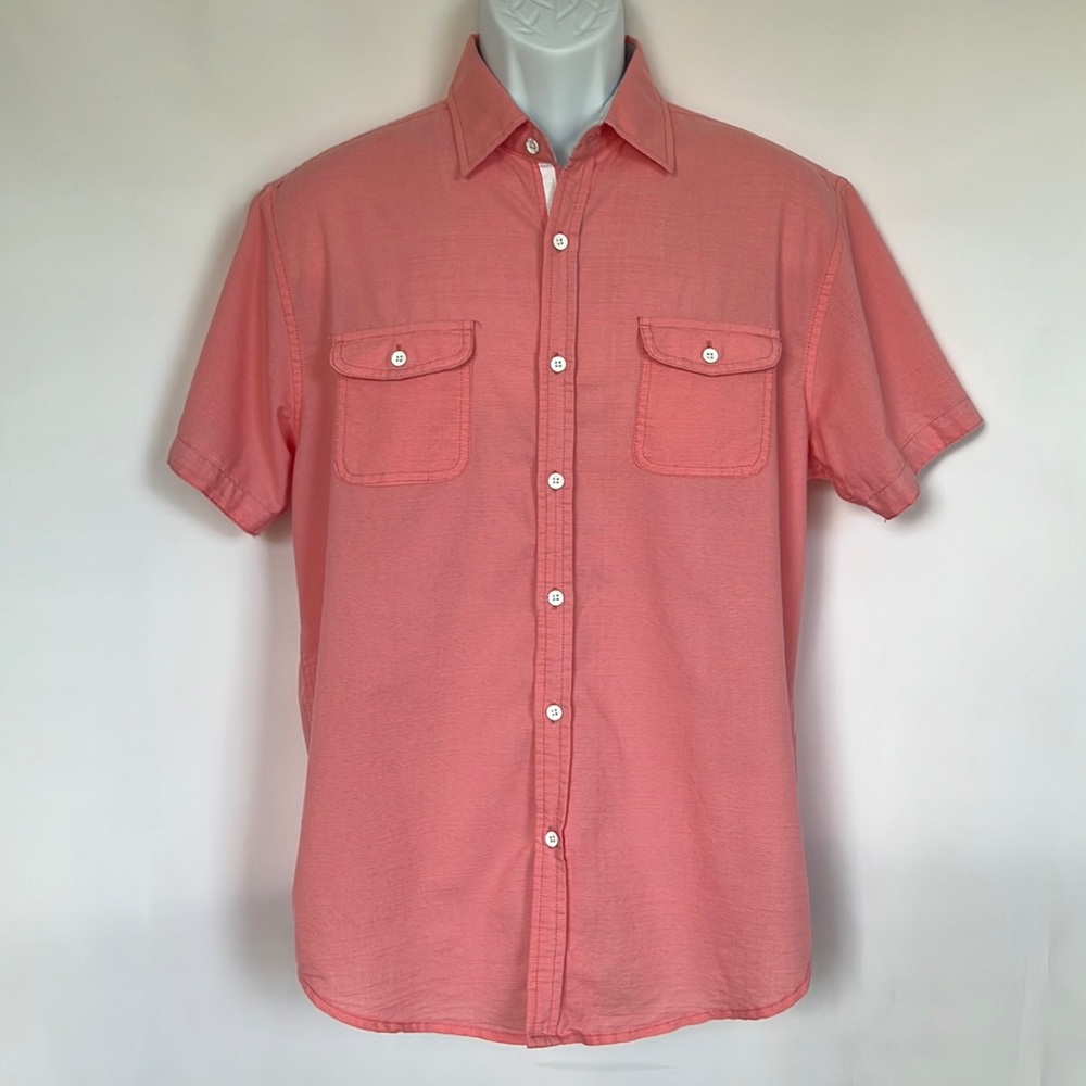 PD&C Large Coral Button Down Casual Shirt